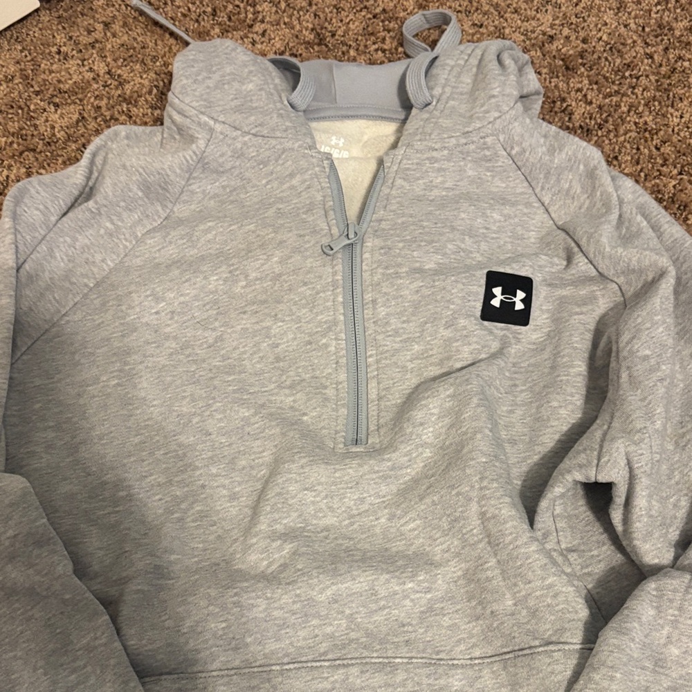 Under Armour Light Gray Quarter-Zip Pullover